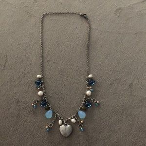 Necklace with Heart and Stones